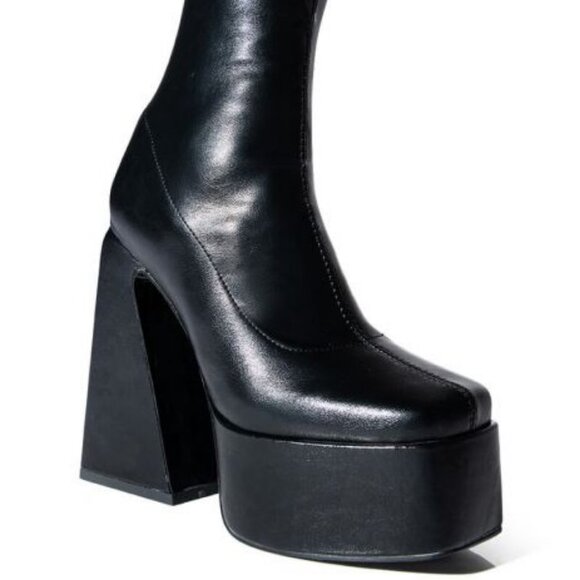 AZALEA WANG " THE ULTIMATE STRUT STRETCH " THIGH HIGH PLATFORM BOOT ( BRAND NEW - Picture 3 of 8